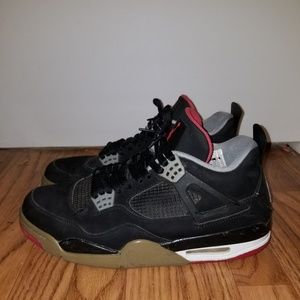 2012 Air Jordan 4 IV Retro Black Cement Fire Red